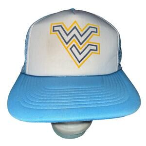 Vintage 80s West Virginia University Mountaineers Snapback Trucker Rope Hat
